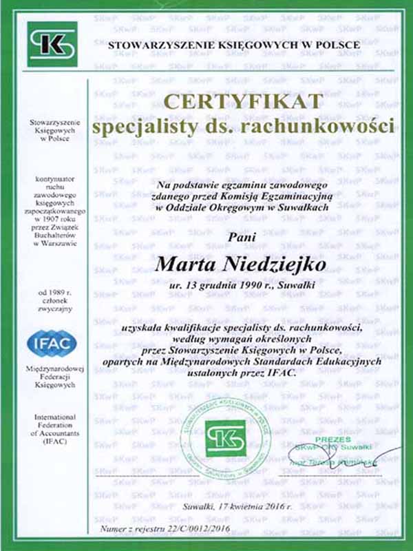 5.certyfikat specjalista rachunkowości